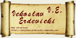 Vekoslav Erdevički vizit kartica